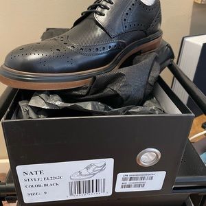 English Laundry NATE Oxford black leather shoes